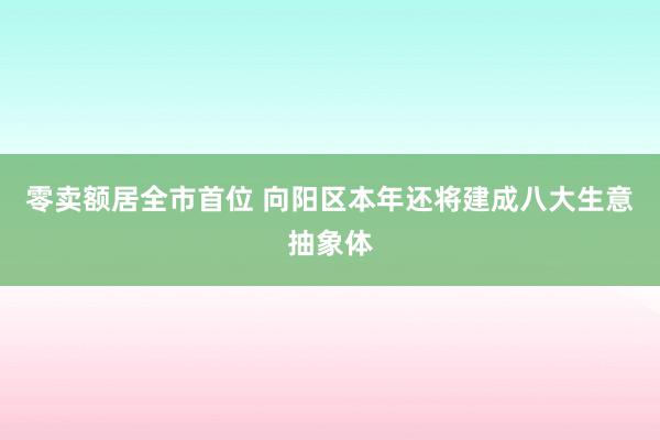 零卖额居全市首位 向阳区本年还将建成八大生意抽象体