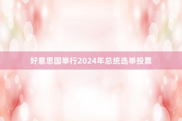 好意思国举行2024年总统选举投票