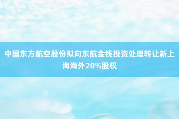 中国东方航空股份拟向东航金钱投资处理转让新上海海外20%股权