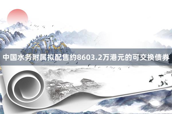 中国水务附属拟配售约8603.2万港元的可交换债券